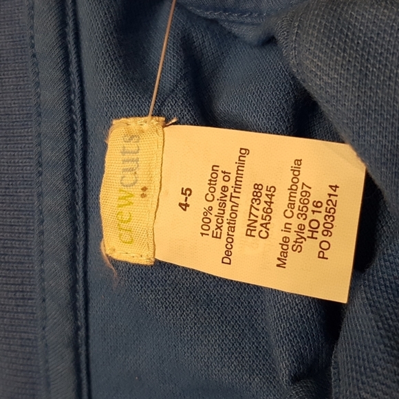 Crewcuts boys size 4-5 light blue polo shirt size New - Picture 4 of 4
